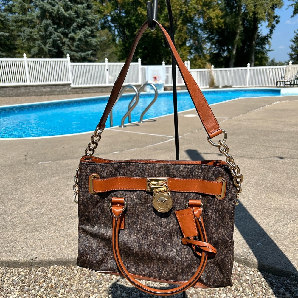 Brown leather Michael kors bag